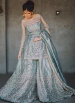 Ice Blue Bridal Sharara