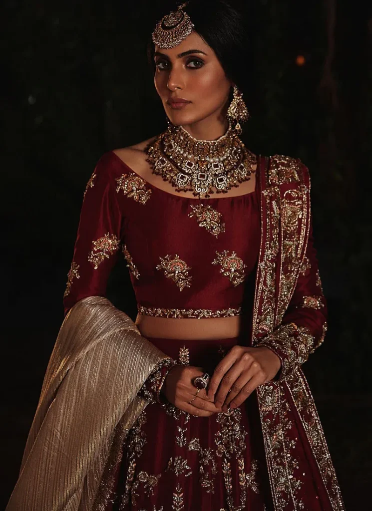 Deep Red Bridal Lehenga Video