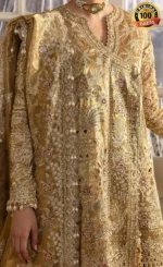 Golden Colour Anarkali Dress For Wedding Guestssa (3)