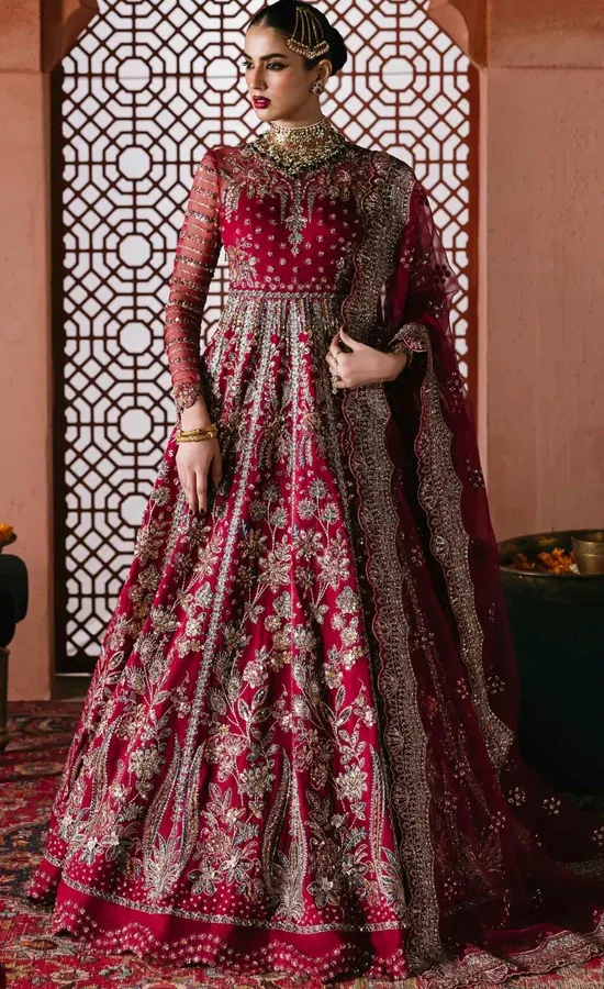 Red Cocktail Attire by Maria b - Buy Now in USA