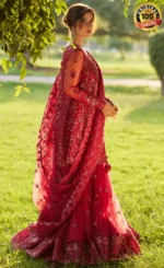 Red Colour Sharara For Wedding Guests