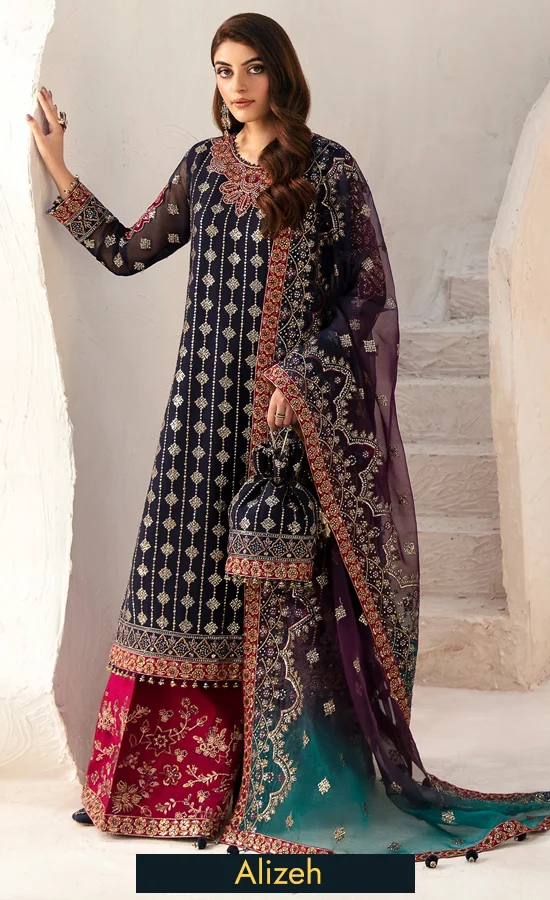 Embroidered Chiffon - AF CH 2167 Nagar