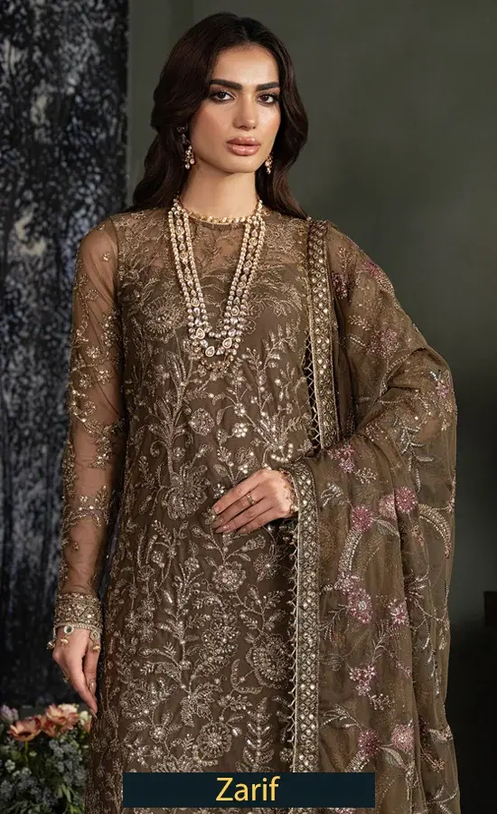 ZHF 06 Zhalay — embroidered net, product view 2