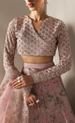 Lilac Colour Lehenga Choli for Wedding Guests up (1)