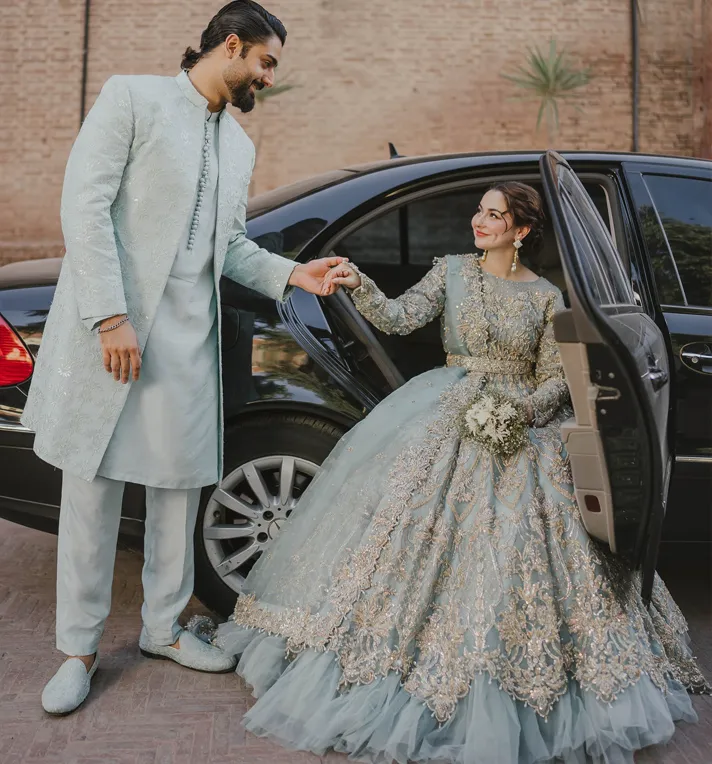 Blue Bridal Lehenga