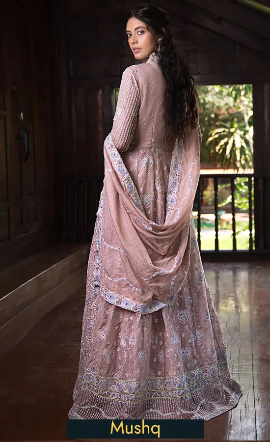Embroidered Khadi Net - Janvi
