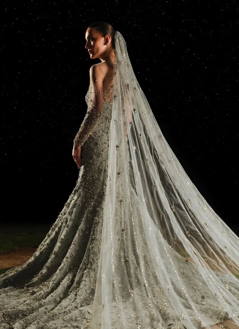 Ice Blue Bridal Gown
