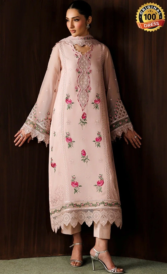 Pink Colour Salwar Kameez For Wedding Guests Dress (2)