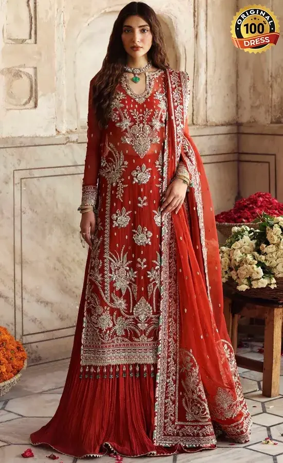 Asim Jofa Orange Sharara For Wedding Guests (3) Asim Jofa Orange Sharara For Wedding Guests (3)