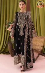 Black and Gold Colour Saree For Wedding Guestsss c (2)