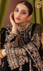 Black and Gold Colour Saree For Wedding Guestsss c (4)