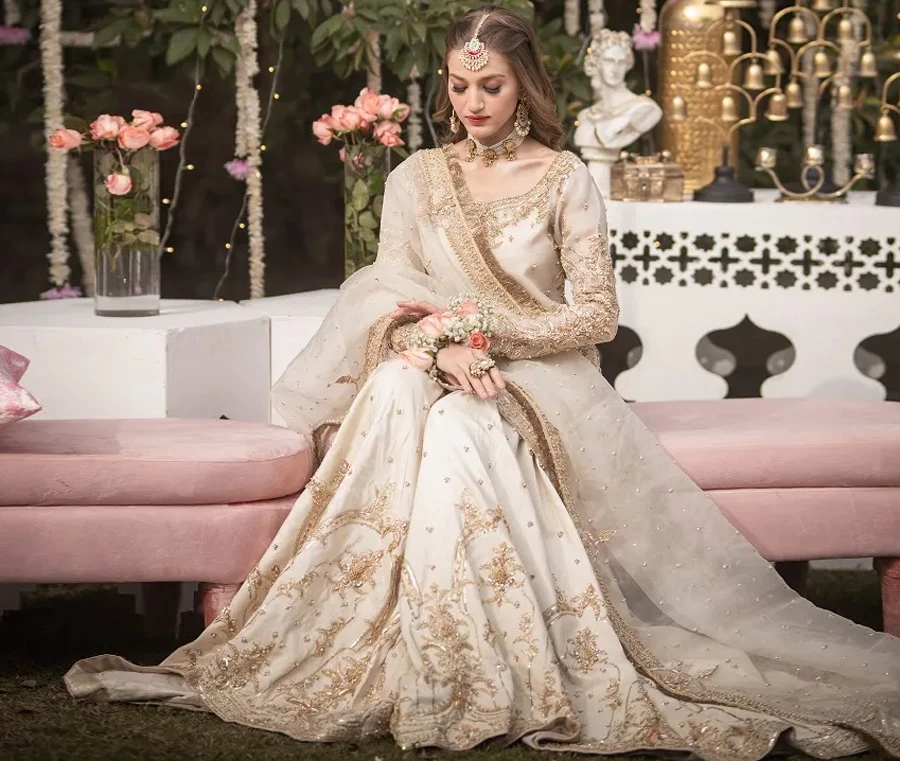 White Gharara for Nikah