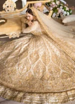White and Gold Bridal Lehenga Video