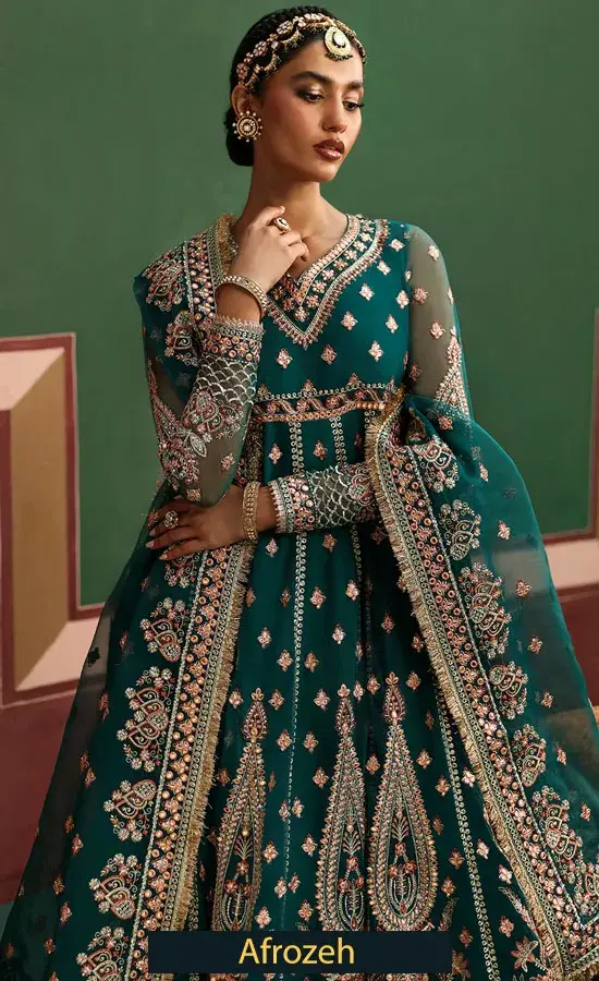 SHAISTA 791 — embroidered raw silk, product view 2