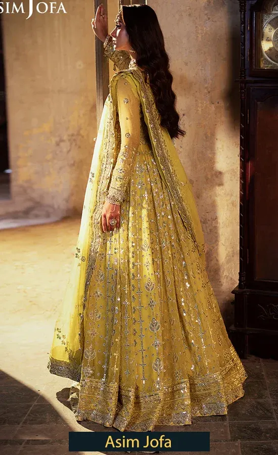 Yellow Anarkali Salwar Suit For Wedding Guests
