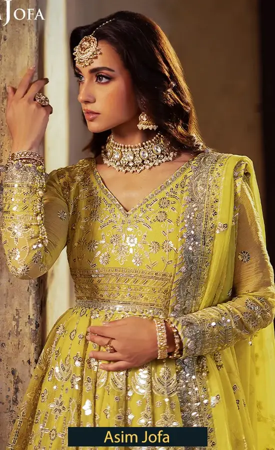 Yellow Anarkali Salwar Suit For Wedding Guests