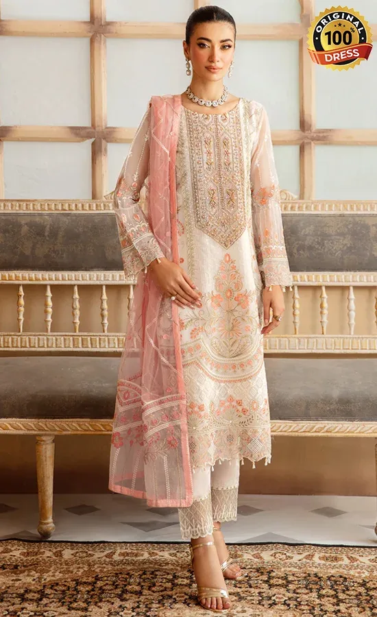 Embroidered Organza - M-1203-4 Embroidered Organza - M-1203