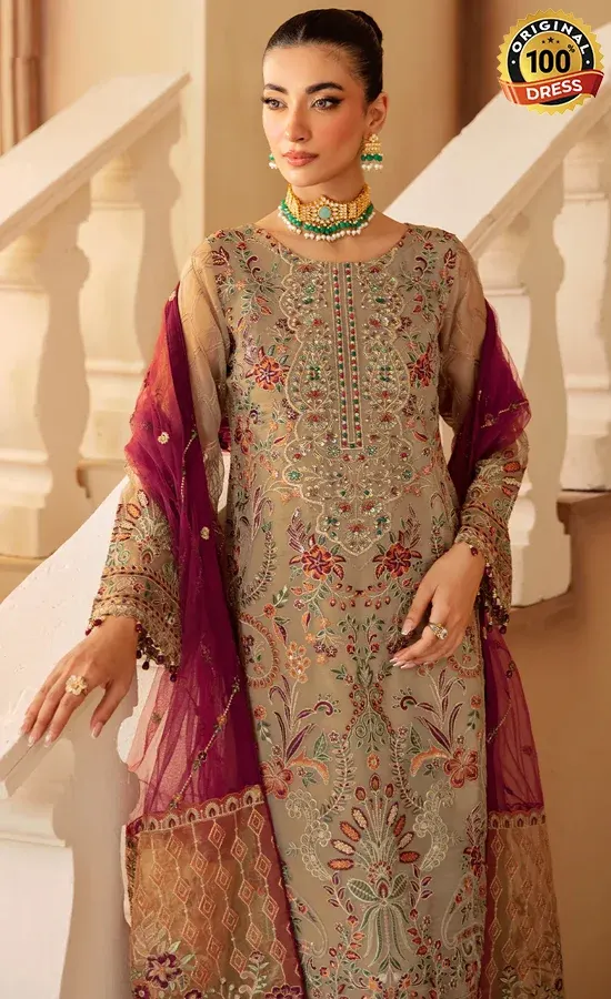 Embroidered Organza - M-1208