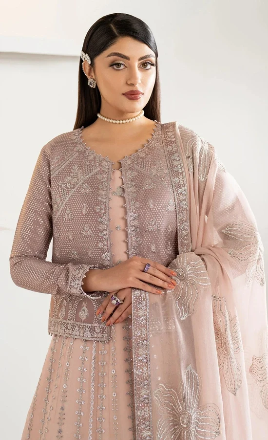 Light Pink Maxi Dress by Emaan Adeel - Buy Now in USA