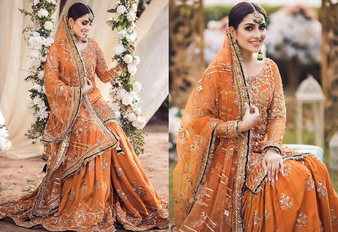 Orange Color Henna Dress