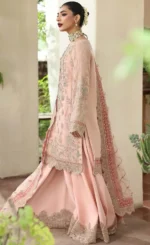 Peach Colour Sharara Suit​ For Wedding Guestsss (3)