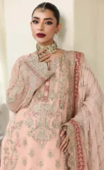 Peach Colour Sharara Suit​ For Wedding Guestsss (4)