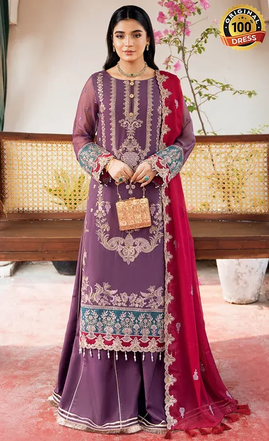 Embroidered Chiffon - I-209 Najma-4 Embroidered Chiffon - I-209 Najma