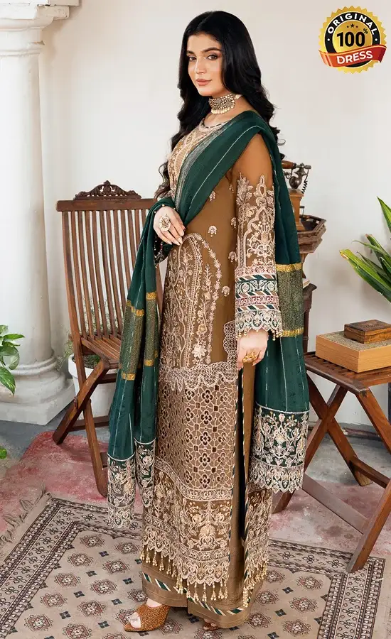 Embroidered Chiffon - I-210 Tabaan