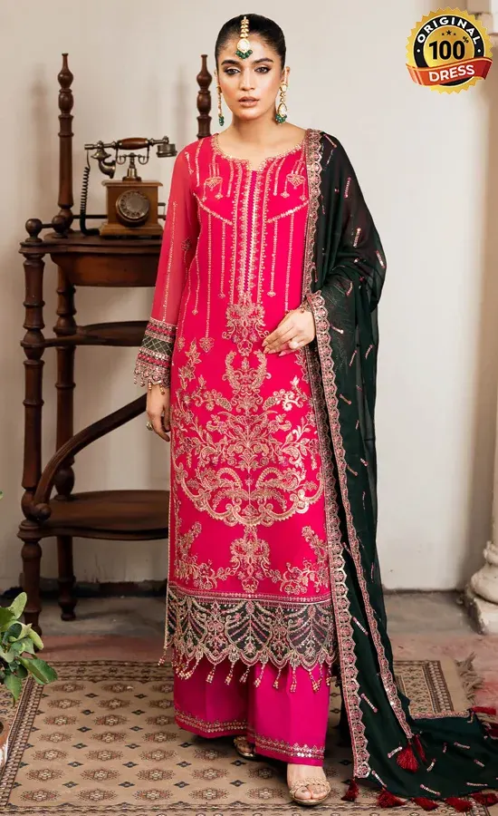 Embroidered Chiffon -I-218 Darakhshan-4 Embroidered Chiffon - I-218 Darakhshan