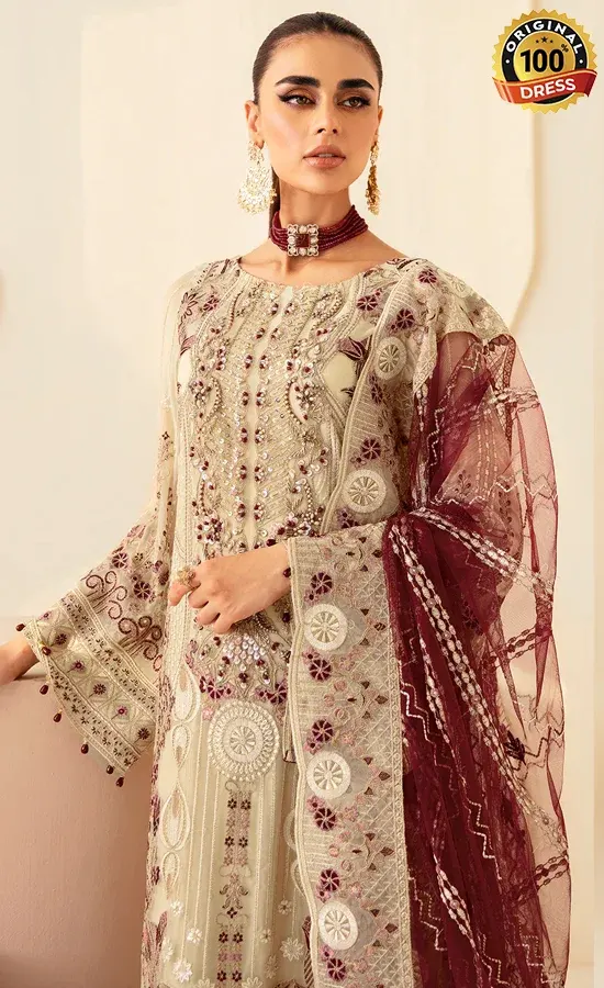 Embroidered Chiffon - P-103