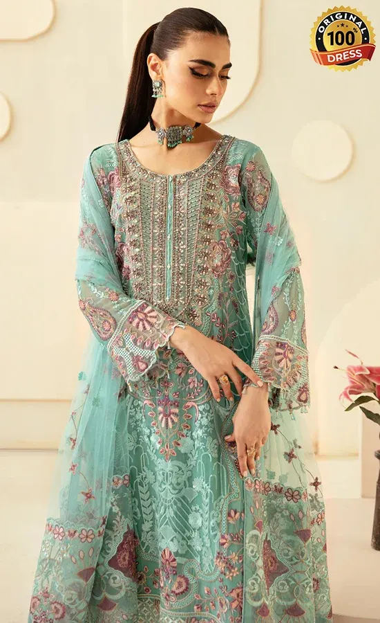 Embroidered Chiffon - P-107
