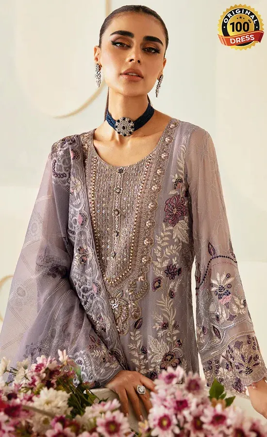Embroidered Chiffon - P-108
