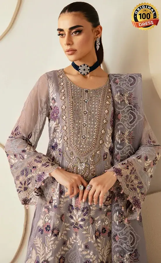 Embroidered Chiffon - P-108