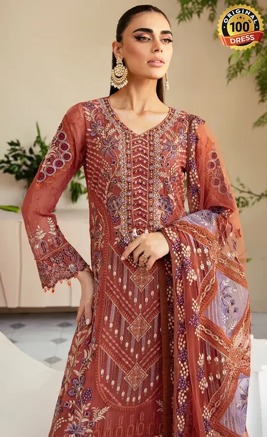 Embroidered Chiffon - P-109
