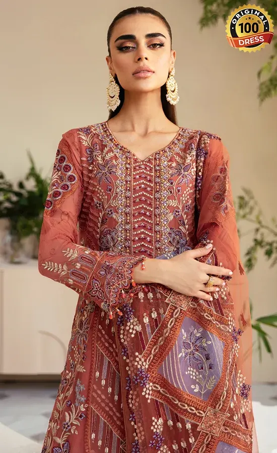 Embroidered Chiffon - P-109
