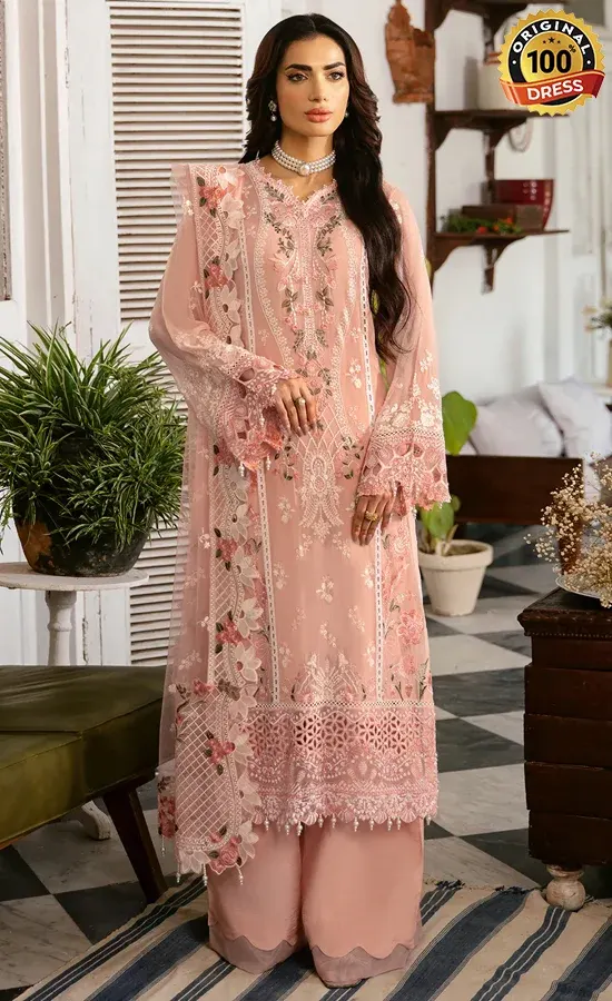 Embroidered Chiffon - Q-101-4 Embroidered Chiffon - Q-101