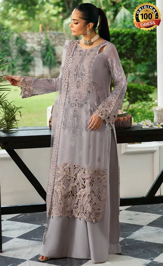 Embroidered Chiffon - Q-104