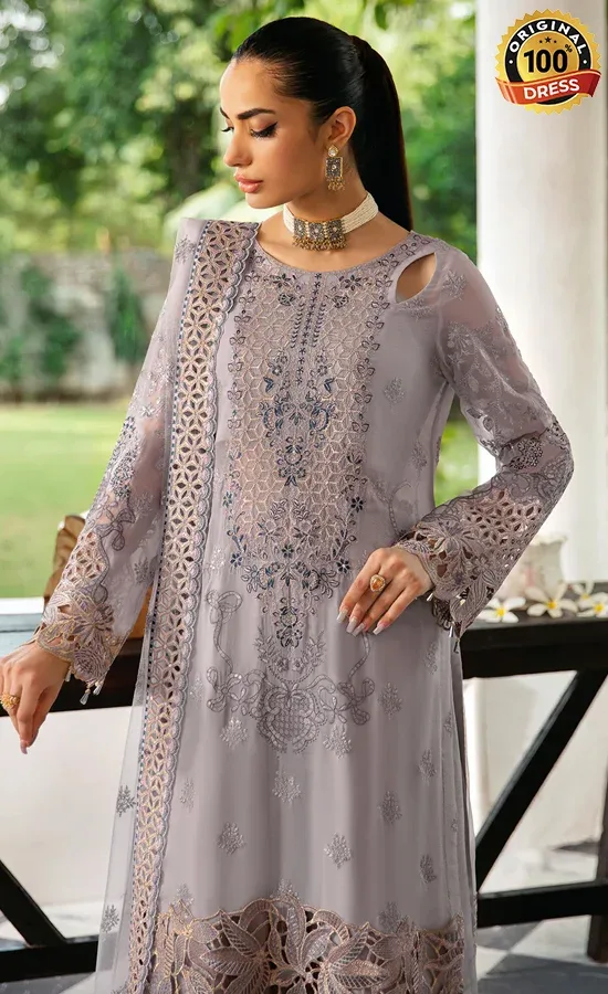 Embroidered Chiffon - Q-104
