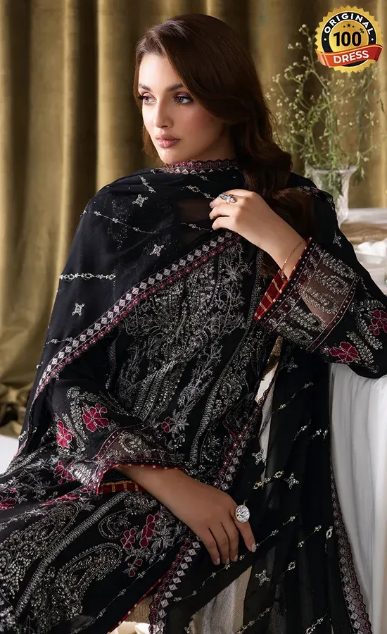Embroidered Raw Silk - AA-105