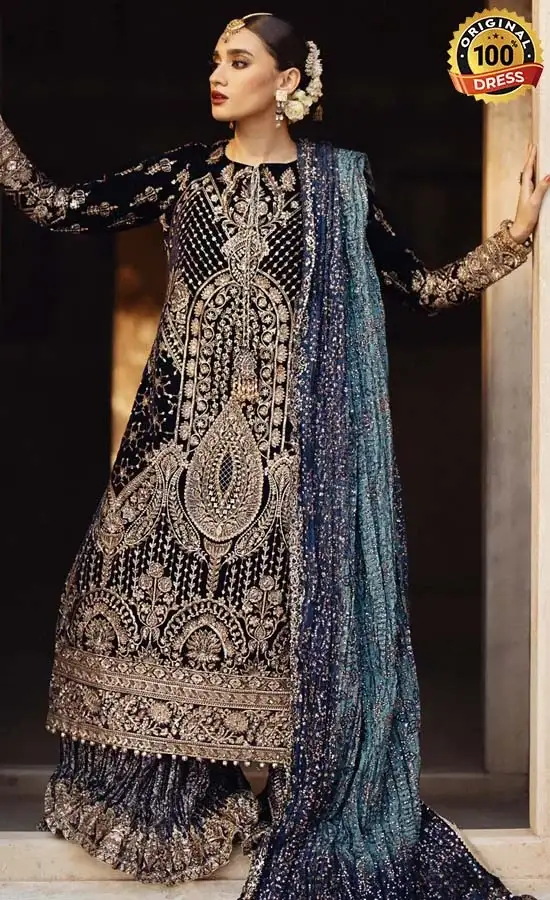 Embroidered Velvet - Dastoor - Look 07-4 Embroidered Velvet - Dastoor Look 07