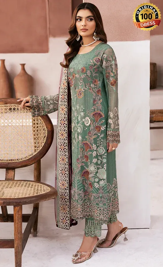 Embroidered Chiffon - U-103