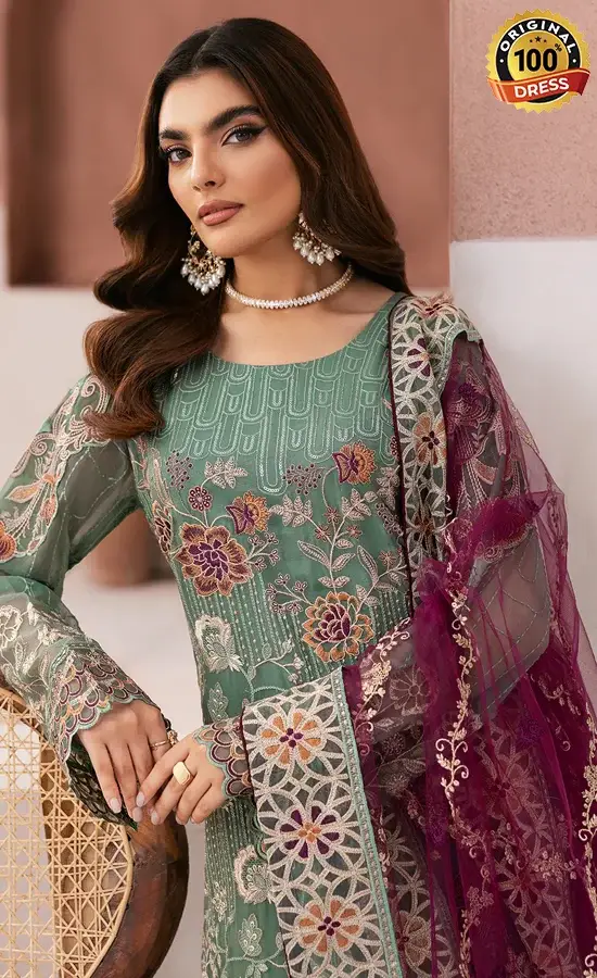 Embroidered Chiffon - U-103