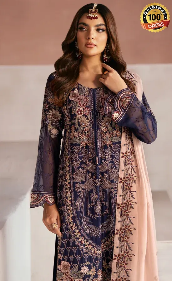 Embroidered Chiffon - U-104