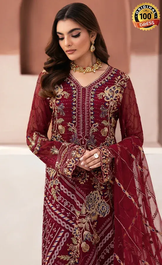 Embroidered Chiffon - U-106