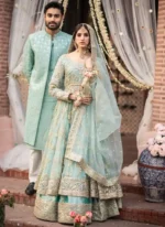 Sea Blue Bridal Peshwas with Lehenga Video