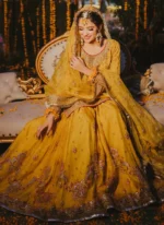 Yellow Mehndi Dress for Bride