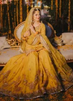 Yellow Mehndi Dress for Bride