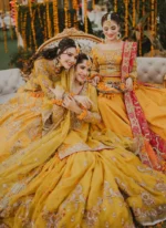 Yellow Mehndi Dress for Bride
