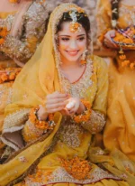 Yellow Mehndi Dress for Bride