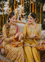 Yellow Mehndi Dress for Bride